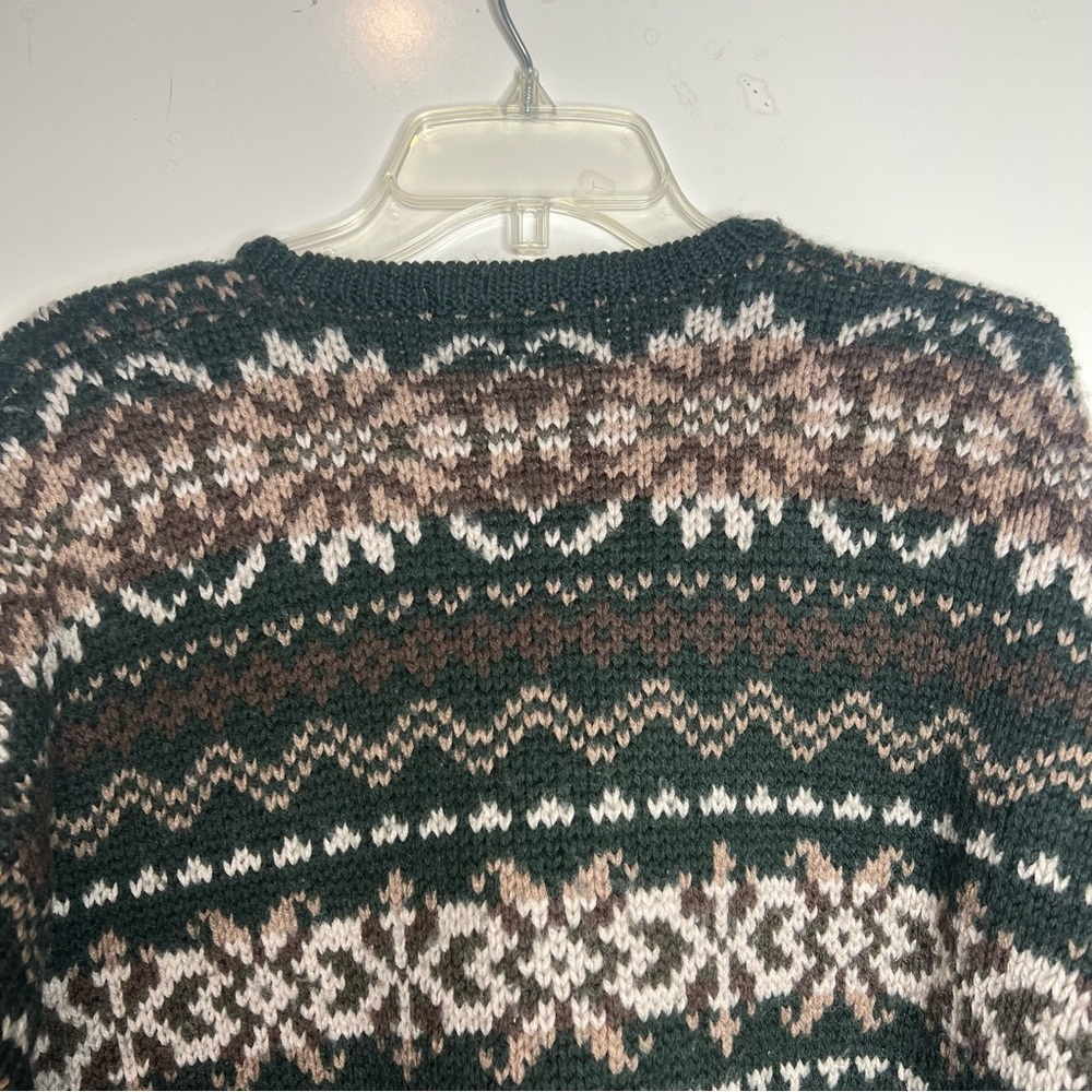 Abercrombie & Fitch Vintage Men’s Fair Isle 100% Wool Sweater Large - Picture 4 of 5